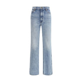 Light Blue Cotton High-Waisted Jean